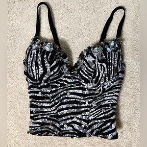 Zebra Crop Top - Size: XS/S